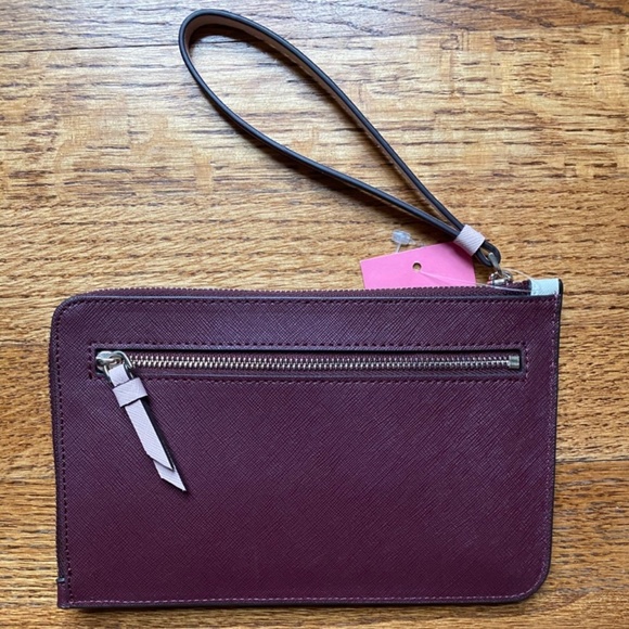 KATE SPADE Cameron Medium L-Zip Maroon Wallet - Picture 4 of 7